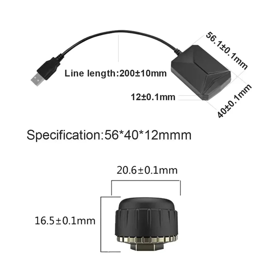 ATOTO AC-UTP1 Sistema TPMS USB, Sensores de Monitoreo de Presión