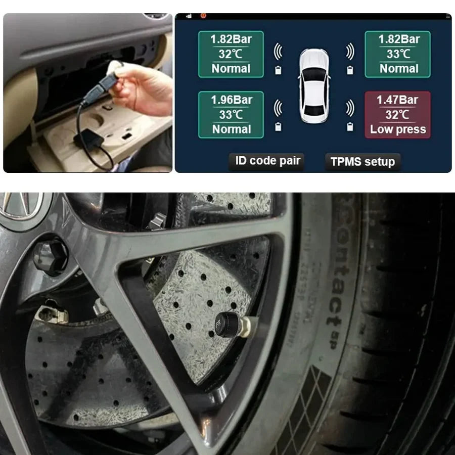 ATOTO AC-UTP1 Sistema TPMS USB, Sensores de Monitoreo de Presión