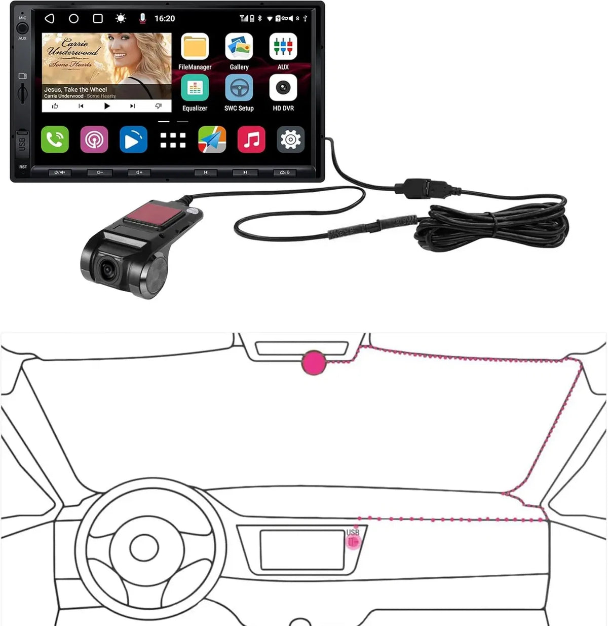 ATOTO AC 44p2 dASHCAM 1080P