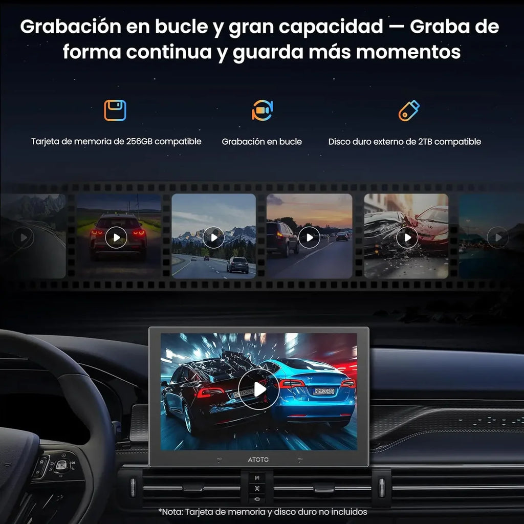 ATOTO AC-HN9FR Dashcam Frontal AHD 1080p