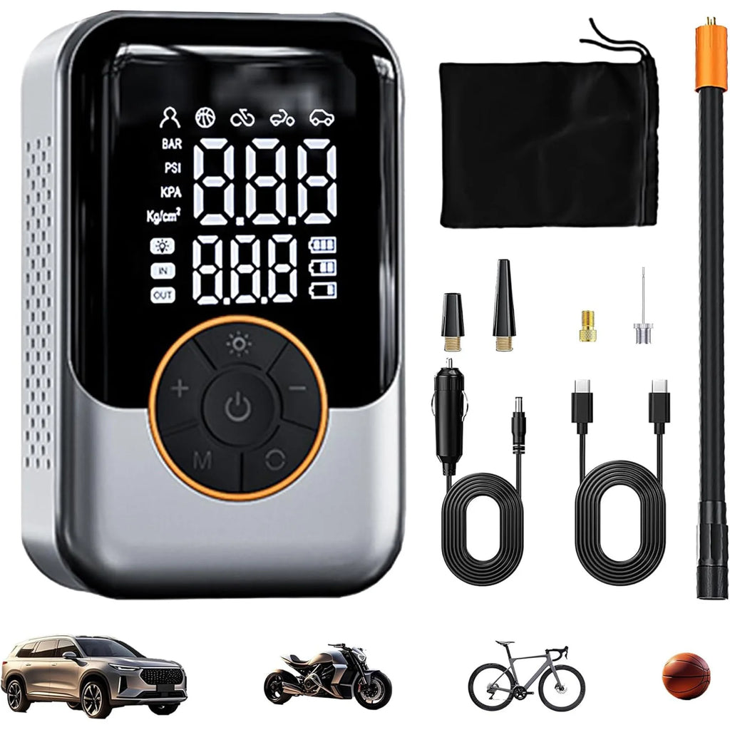 Inflador Electrico Portatil para Coche
Con Compresor de Aire