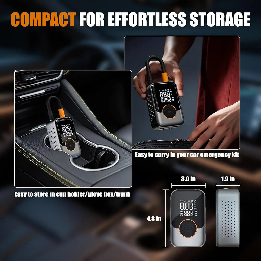 Inflador Electrico Portatil para Coche
Con Compresor de Aire